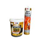 Tapa Tudo Massa Flex 5000 Pote de 340g + Selante Acrílico Zero Trinca Bisnaga 420gr