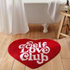 Tapete Aldopein Self Love Club vermelho em forma de coração para quarto