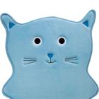 Tapete Animais - Gato Corpo Inteiro Azul Algodão e Lã