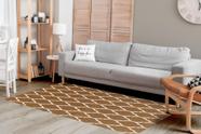 Tapete Arabesco Para Sala Ou Quarto Antiderrapante Jacquard 1,32m x 3,00m Tecido Rustico