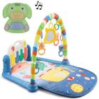 Tapete Atividade Bebê Brinquedo Educativo Azul + Dog Musical