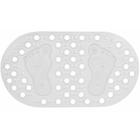 Tapete Banheiro Oval PVC Antiderrapante Box Ventosa