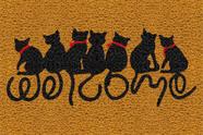 Tapete Capacho 60X40Cm - Welcome Rabo Dos Gatos - Over Pet