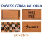 Tapete Capacho de Porta Fibra de Coco 33x60cm