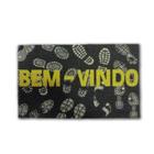 Tapete Capacho Divertido Pvc 57X37 Bem Vindo Pegadas