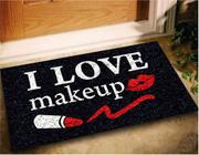 Tapete Capacho I Love Makeup 60x40 Maquiagem Menina Decora