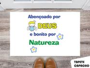 Tapete Capacho Personalizado Abençoado Por Deus e Bonito Por Natureza