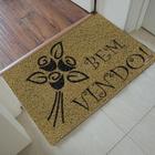 Tapete Capacho Personalizado - Bem vindo Flor 60x40