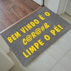 Tapete Capacho Personalizado -Bem vindo, limpe os pés 60x40