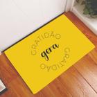 Tapete Capacho Personalizado Divertido Gratidão Gera Amarelo