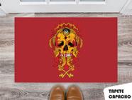 Tapete Capacho Personalizado Yellow Skull