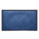 Tapete Capacho Retangular Antiderrapante Azul Polipropileno 75x45cm Porta Entrada Casa Premium