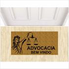 Tapete Capacho Themis Advocacia Direito Bem vindo 80X40 cm.