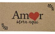 Tapete Capacho Vinil Amor Mora Aqui 75x40 Home Kapazi