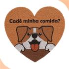 Tapete Capacho Vinil Pet Dog Cachorro Divertido Para Comida Impermeável 55x60cm