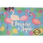 Tapete Capacho Vinílico Flamingo Verao 60x40 Decor Casa