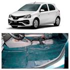 Tapete carpete assoalho toyota Etios Hatch grafite fosco