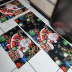 Tapete Cozinha 3 Pçs Antiderrapante Natal Papai Noel Chaminé