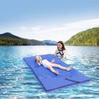 Tapete de água flutuante WARMOUNTS Lily Pad 2,1 m x 0,9 m azul