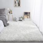 Tapete de área HOMBYS Faux Fur de 6 x 9 pés para sala de estar, quarto, branco