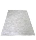 Tapete De Couro Natural Tiras Branco 2,00X1,50 M