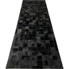 Tapete de couro preto natural 1,00x3,00 com borda pç 10x10cm