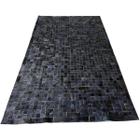 Tapete De Couro preto natural 1,50x2,50 Com Borda peça 5x5