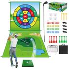 Tapete de Golfe Zaznol 70x70cm para Chipping - com Bastão, Bola e Dart