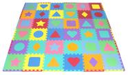 Tapete de jogo Foam Puzzle Floor ProSource Kids com formas e cores