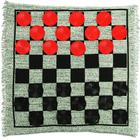 Tapete de jogo Giant Checkers Lulu Home Jumbo, conjunto 3 em 1 para 2 jogadores