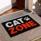 Tapete De Porta Capacho Divertido Cat Zone Zona do gato
