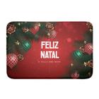 Tapete de Porta de Entrada Emborrachada Feliz Natal