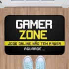 Tapete de Porta de Entrada Emborrachada Gamer Zone Antiderrapante