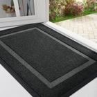 Tapete de porta OLANLY Indoor Outdoor Impermeável 47x32cm Preto