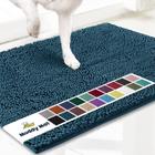 Tapete de porta para cães Muddy Mat Super Absorvente de Microfibra Azul 76x48cm