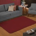 Tapete de Sala 200x250cm Peludo Aconchegante 4cm Vermelho Casen