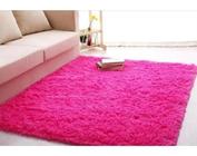 Tapete De Sala Quarto Felpudo Peludo 1,40 X 1,00 Pink