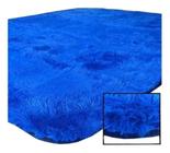 Tapete De Sala Quarto Felpudo Peludo 2,00 X 2,40 Costa Oro azul royal