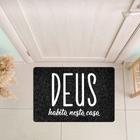 Tapete Decorativo para Porta Deus Habita Nesta Casa - 40x60cm