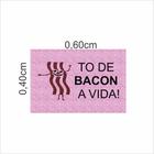 Tapete Divertido To de bacon com a vida! 60X40 cm Decorativo