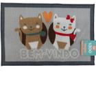 Tapete entrada 60x40cm gato bege 300722722