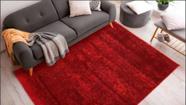 Tapete Fancy Shaggy 1,50M X 1,00M Vermelho