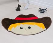 Tapete Formato com Antiderrapante Cowboy - 78 cm x 55 cm - Café