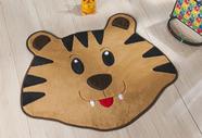 Tapete Formato com Antiderrapante Tigre - 78cm x 66cm - cor Caramelo