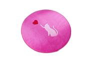 Tapete Formato Feltro Antiderrapante Gato Love Pink