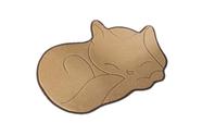 Tapete Formato Feltro Antiderrapante Gato Soneca Bege