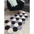 Tapete Hexagonal/Sextavado multiuso em Crochê Barbante - 150x70 cm