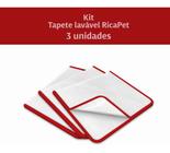 Tapete Higiênico Lavável Para Cães - G - 3 Uni - Vermelho