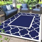 Tapete Impermeável para Área Externa GENIMO - 180cm x 270cm (Azul e Branco)