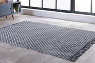 Tapete Indiano Kilim - Adalli - 1,00m x 1,50m - 100% Algodão - Preto - Niazitex